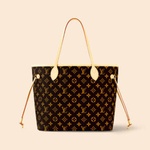 LV Neverfull MM Classic Monogram Brown Leather Women’s Handbag