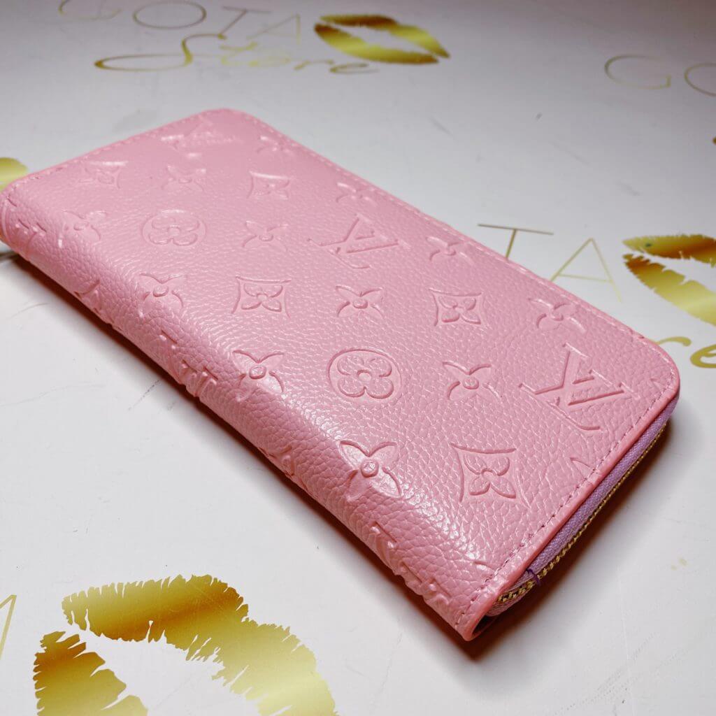 LV Clemence Pink Women's Wallet - Light Pink Leather & Gold Hardware ...