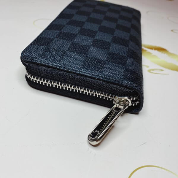 LV Clemence Damier Graphite Women's Wallet - Black Leather & Silver Hardware