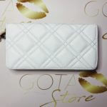 CC Classic Long Zipped Big Logo Women’s Wallet – White Leather & Gold Hardware