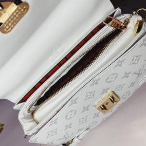LV Trunk Clutch White Monogram – White Leather & Gold Hardware Women’s Medium Handbag