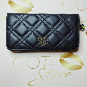 CC Classic Long Zipped Big Logo Women’s Wallet – Black Leather & Gold Hardware (Limited Edition)