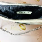 Re-Edition Nylon Mini Purse – White & Gold Hardware Women’s Small Shoulder Bag