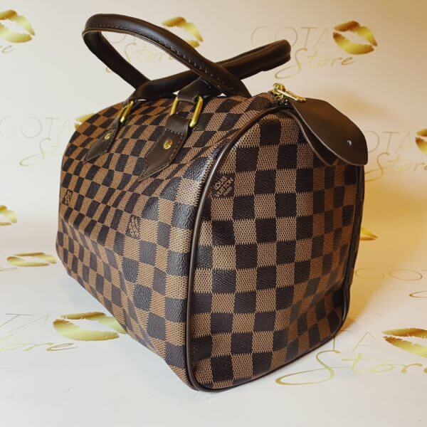 LV Damier Ebene Speedy - Brown Leather Women's Handbag