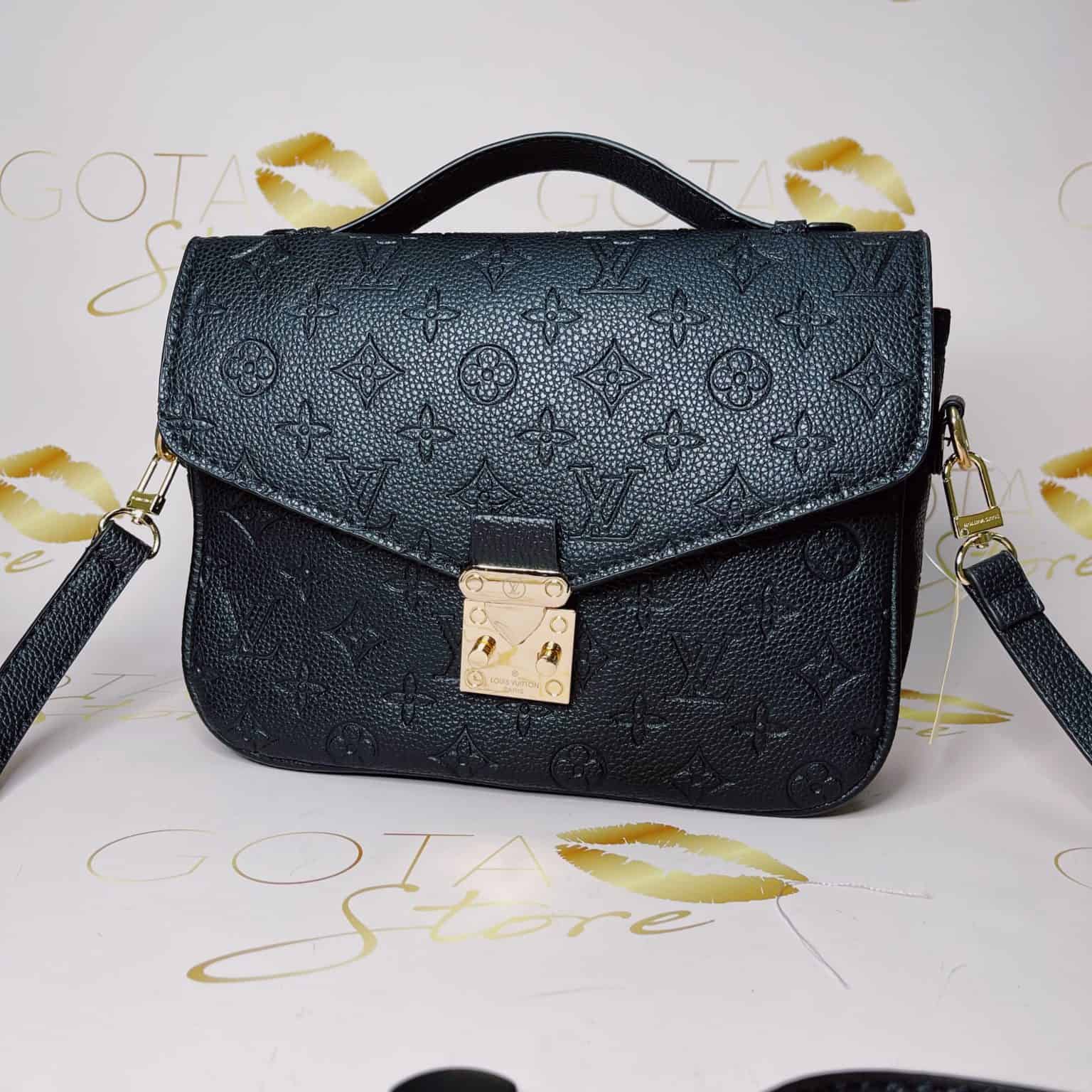 LV Neverfull MM Damier Graphite - Black Leather Women's Handbag - GOTA ...