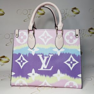 LV Escale Tote Bag - Purple & Pink Pastel Leather Women's Large Purse