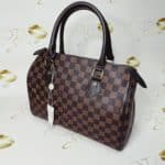 LV Speedy Brown Checker Hand Bag - Leather Women's Medium Purse