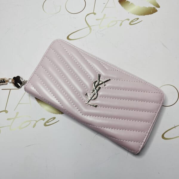 ysl monogram chain wallet pink