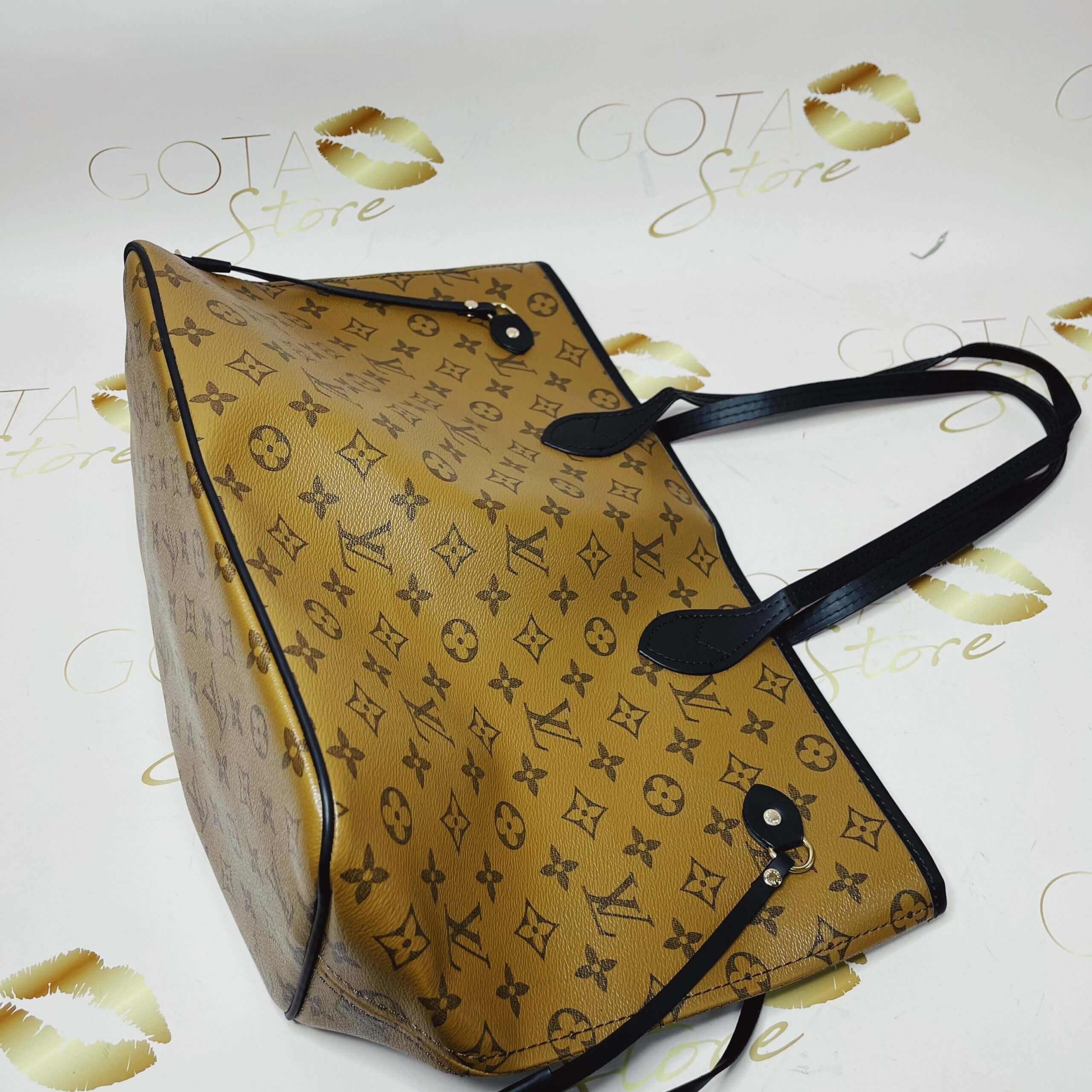 Neverfull leather tote Louis Vuitton Brown in Leather - 37888855