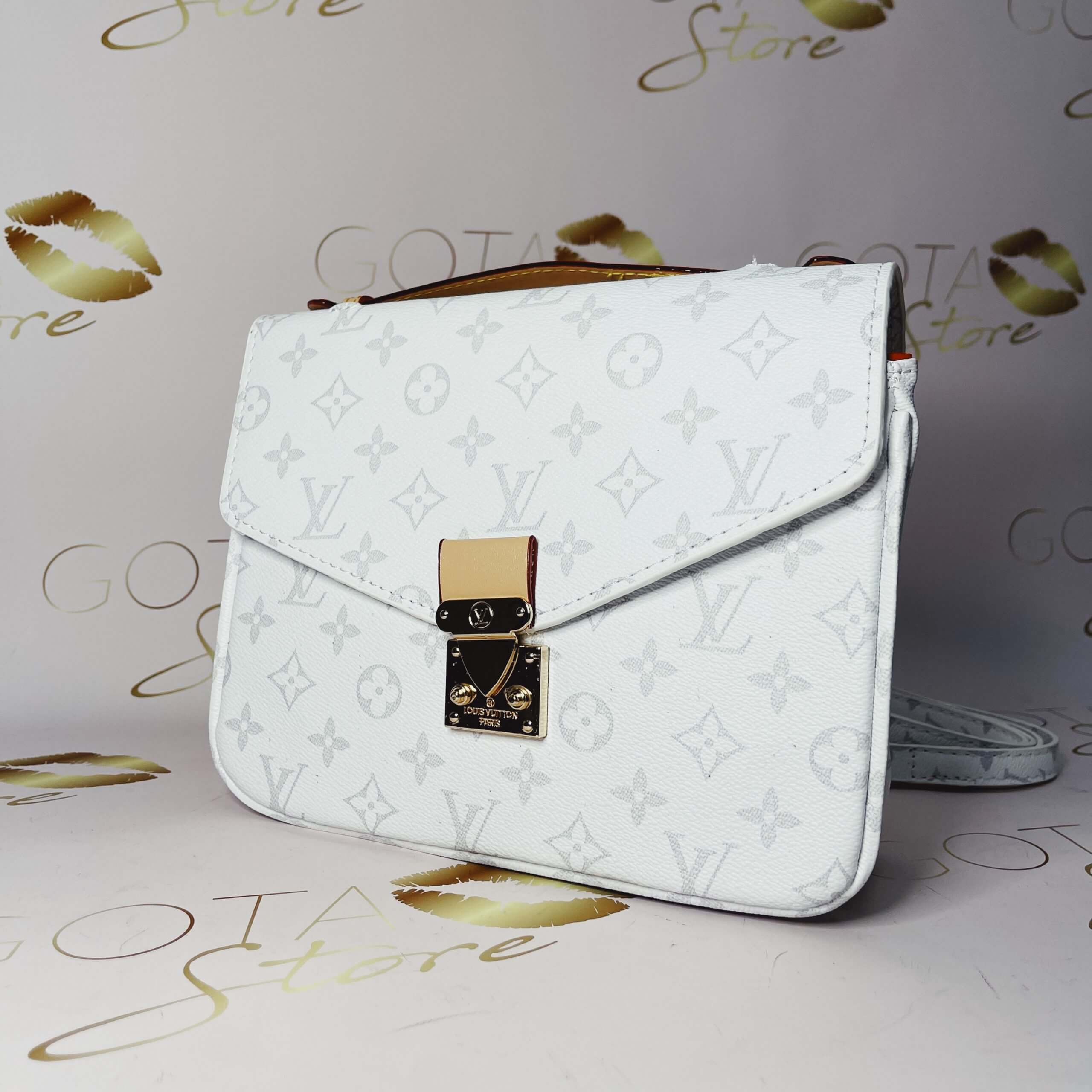 LV Neverfull MM Embossed Monogram - White Leather Women's Handbag - GOTA  Store