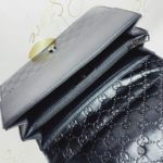 GG Dionysis Shoulder Bag - Black Embossed Leather Women’s Medium Purse