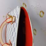 LV Alma Damier Azur Medium Purse - White Leather Women's Medium Clutch Bag