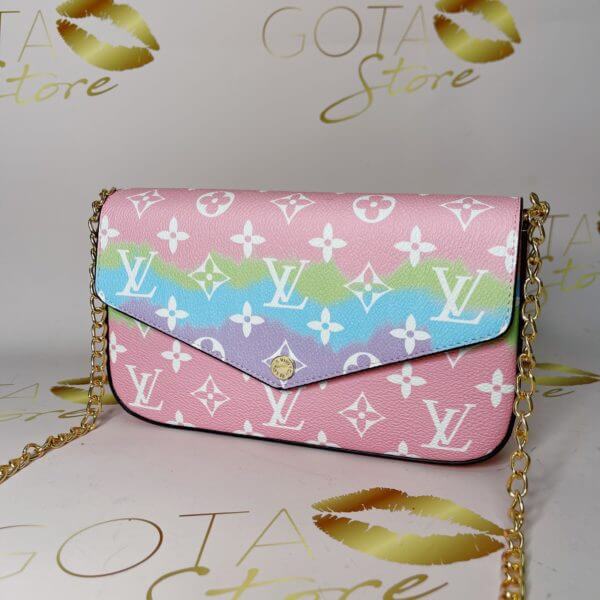 LV Felicie Pochette Escale Pink Leather Purse – Women’s Small Clutch Bag & Wallet