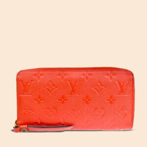LV Clemence Red Embossed Monogram - Red Leather & Gold Hardware Women's Wallet
