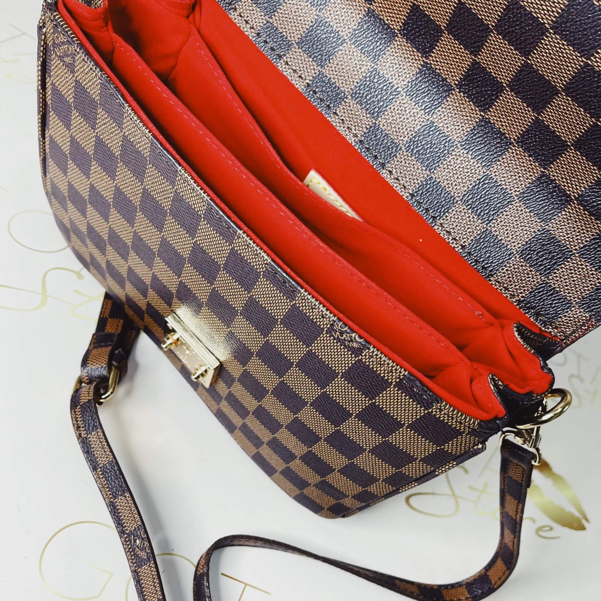 Lv Side Bag With Pink Straps And Red