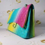 Classic Double Flap Purse - Rainbow Leather Women’s Large Handbag