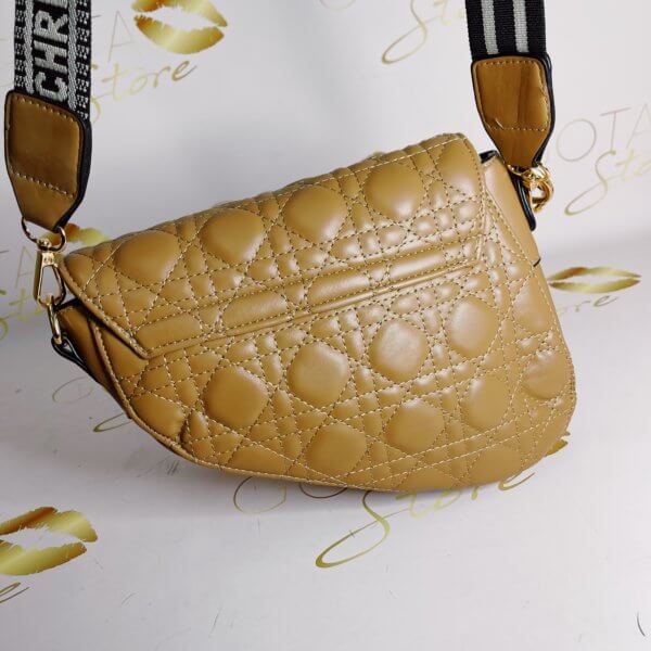 CD Oblique - Brown Leather Medium Women's Saddle Bag