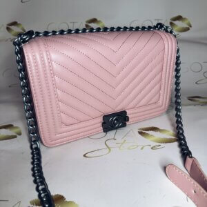 Boy Bag Purse - Pink Leather Medium Shoulder Bag